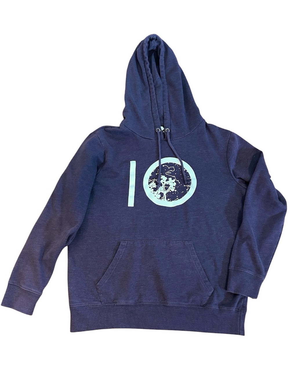 Tentree Purple Graphic Hoodie with White Constellation Logo Size L